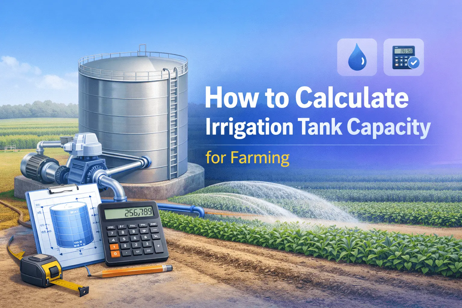 How farmers calculate irrigation tank capacity